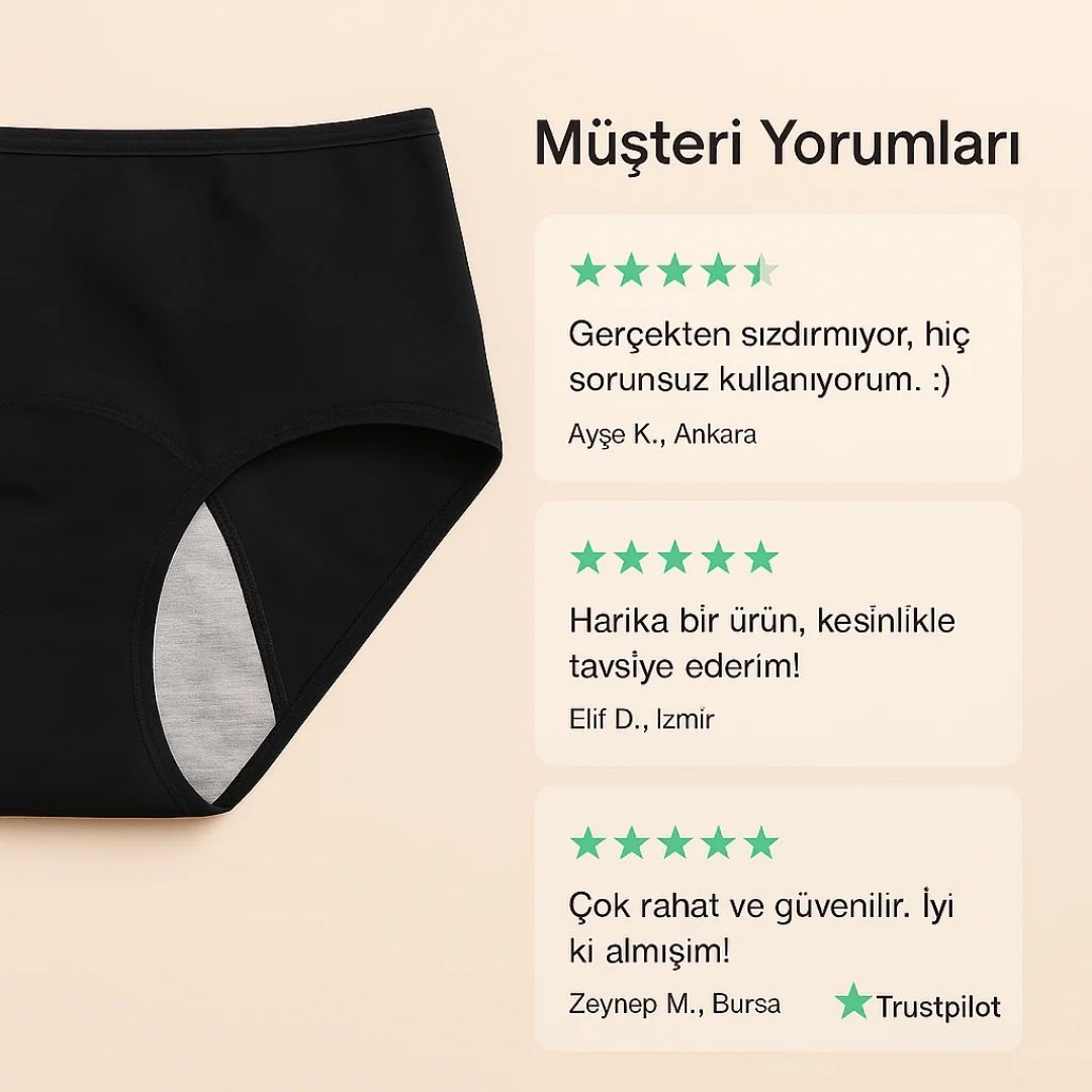 Sızıntı Kabusuna Son! Geceleri Güvenle Uyu, Gündüzleri Özgürce Yaşa! ✨ | Trendkorse™ Ultimate Konfor Regl Külotları
