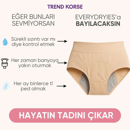 Sızıntı Kabusuna Son! Geceleri Güvenle Uyu, Gündüzleri Özgürce Yaşa! ✨ | Trendkorse™ Ultimate Konfor Regl Külotları