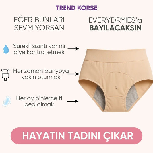 Sızıntı Kabusuna Son! Geceleri Güvenle Uyu, Gündüzleri Özgürce Yaşa! ✨ | Trendkorse™ Ultimate Konfor Regl Külotları