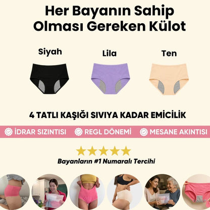Sızıntı Kabusuna Son! Geceleri Güvenle Uyu, Gündüzleri Özgürce Yaşa! ✨ | Trendkorse™ Ultimate Konfor Regl Külotları